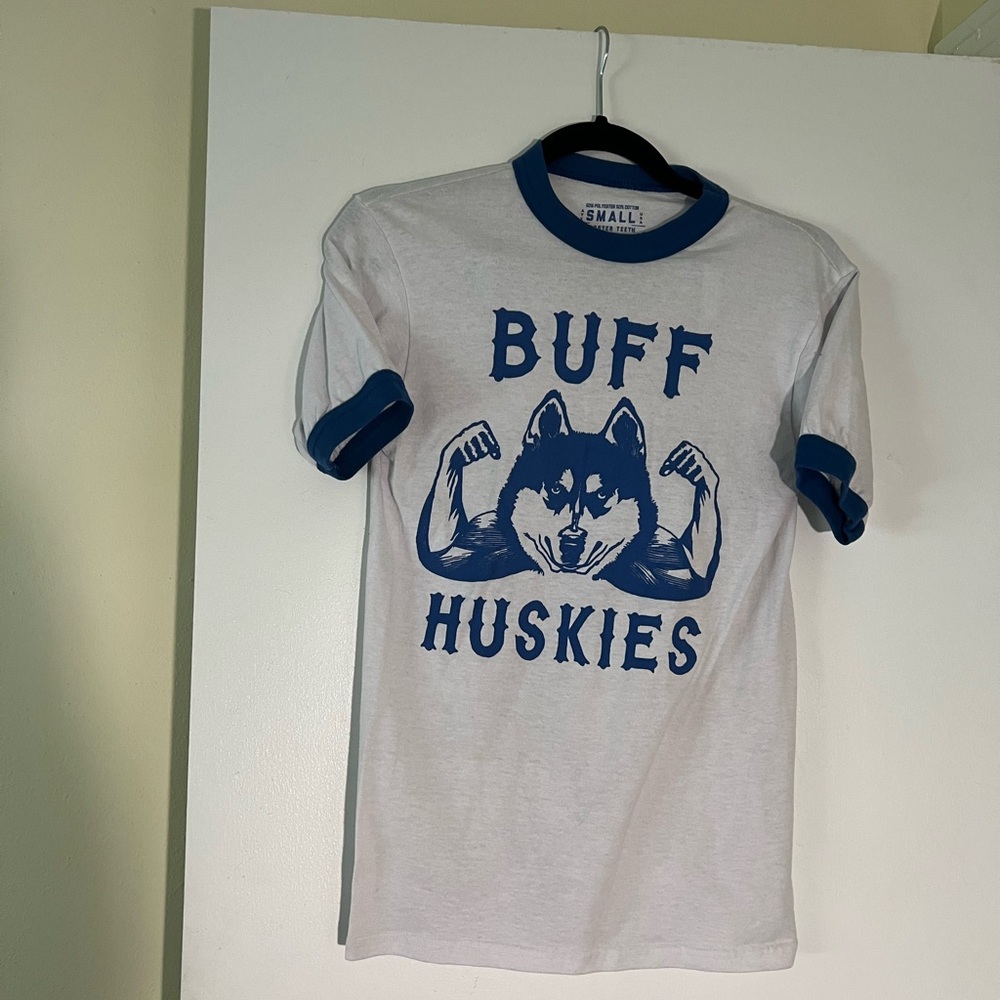 Rooster Teeth/Funhaus Buff Huskies Short Sleeve Tee with Collegiate Style